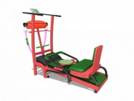 Commercial gym equipment 3d model preview