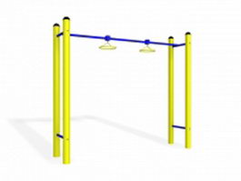 Playground exercise equipment 3d model preview