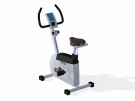 Stationary bicycle exercise machine 3d model preview