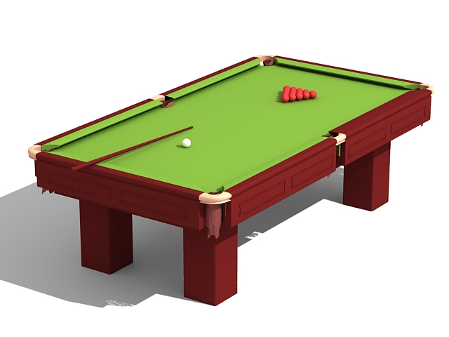 Billiards table equipment 3d rendering