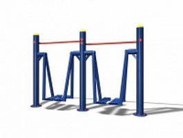 Outdoor walking exercise equipment 3d model preview