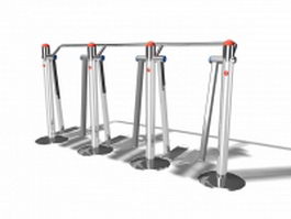 Air walker exercise machine 3d model preview