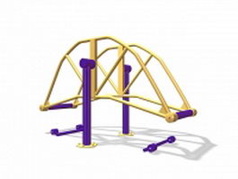 Senior playground equipment 3d model preview