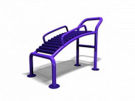 Outdoor park exercise equipment 3d model preview
