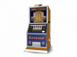 Casino slot machine 3d model preview