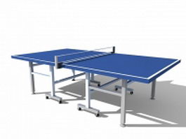 Blue ping pong table 3d preview