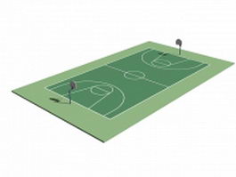 Basketball court 3d preview