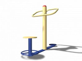 Urban park equipment 3d model preview