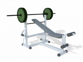 Bench press set 3d preview