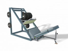Leg press exercise machine 3d model preview