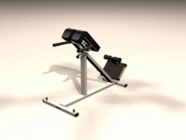 Home gym exercise equipment 3d model preview