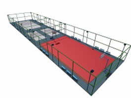 Ball game courts 3d model preview