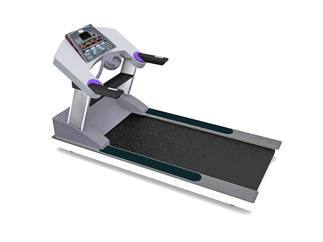 Commercial treadmill machine 3d rendering