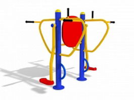 Air walker glider exercise machine 3d preview