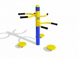 Waist twister exercise equipment 3d model preview