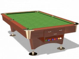 Pool Table snooker - Mesa de Sinuca, 3D CAD Model Library