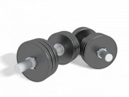 Gym dumbbell set 3d preview