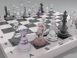 Crystal chess set 3d preview