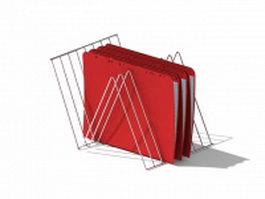 Wire file folder holder 3d preview