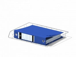Wire desk tray organizer 3d model preview