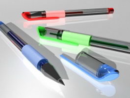 Gel pens 3d model preview