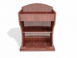 Wood lectern 3d preview