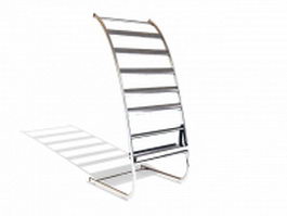 Stainless steel magazine rack 3d model preview