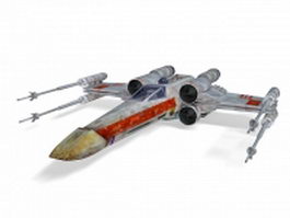 X-wing fighter 3d model preview