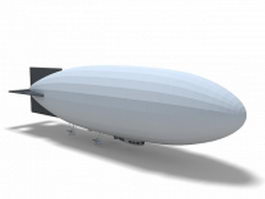 Modern blimp airship 3d model preview