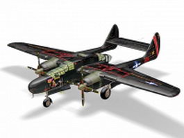 P-61 Black Widow night fighter 3d preview