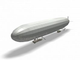 Zeppelin rigid airship 3d model preview