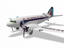 Douglas DC-3 aircraft 3d preview