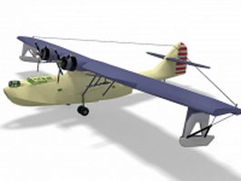 PBY Catalina amphibious aircraft 3d preview