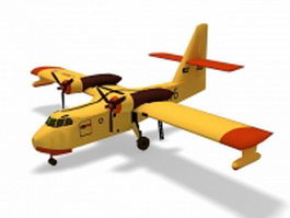 Canadair firefighting amphibious aircraft 3d preview
