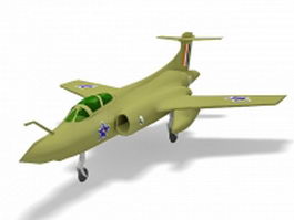 Blackburn Buccaneer aircraft 3d model preview