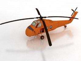 Orange rescue helicopter 3d preview
