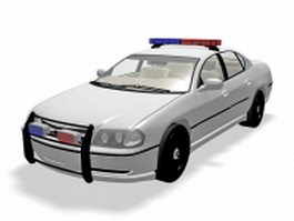 Police car 3d model preview