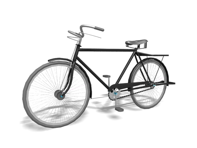 Vintage bicycle 3d rendering