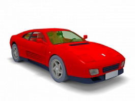 Ferrari 458 sports car 3d model preview