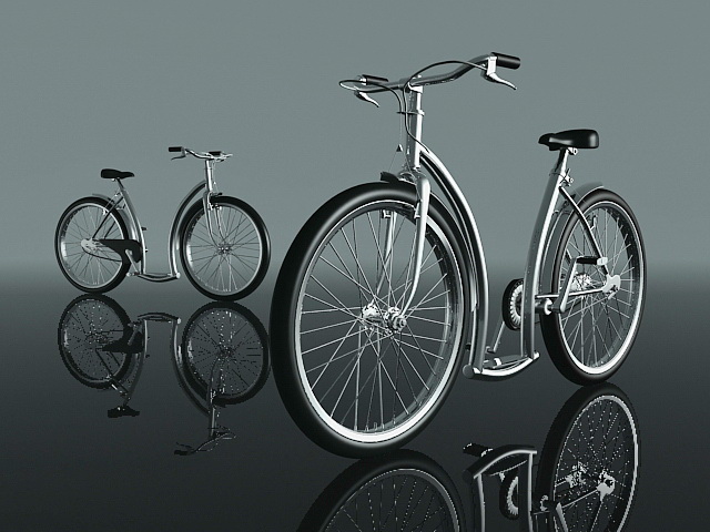 Utility bicycles 3d rendering