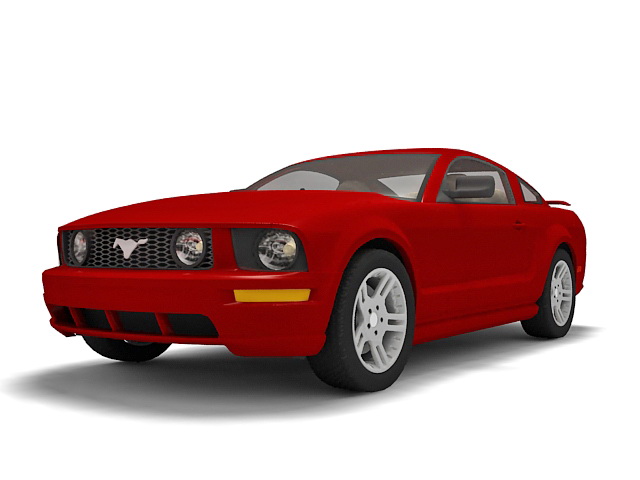 Ford Mustang GT 3d rendering