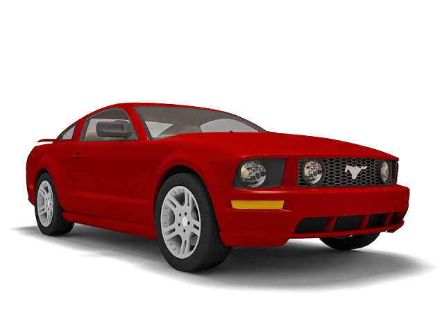 Ford Mustang GT 3d rendering