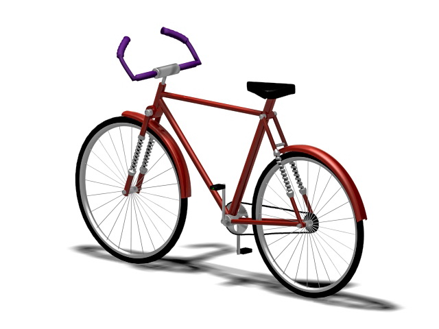 Hybrid bicycle 3d rendering