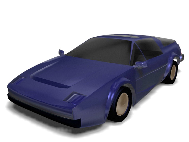 Dark blue roadster 3d rendering