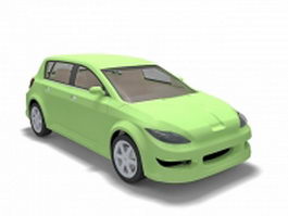 Golf class car 3d model preview