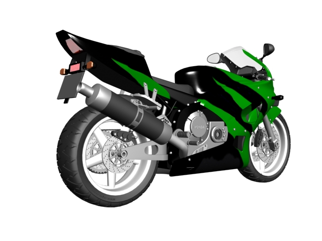 Honda sport bike 3d rendering