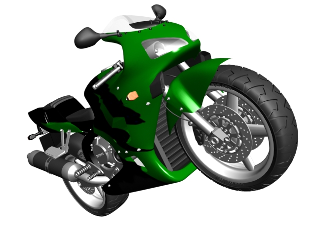 Honda sport bike 3d rendering