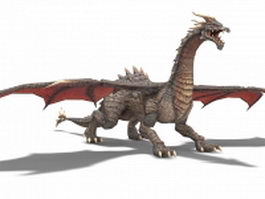 Fafnir dragon 3d model preview