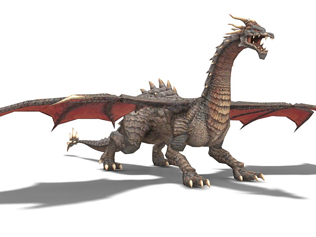 Fafnir dragon 3d rendering
