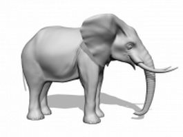 Elephant statue 3d model preview
